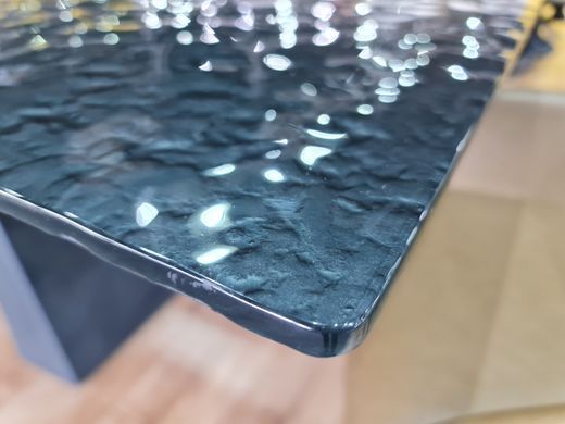 Стіл Розкладний SALVADORE MELTED GLASS 160(240)X90 Signal Чорний Мат фотографія