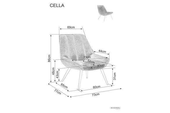 Кресло CELLA BREGO Signal Каррі фотографія