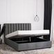 Ліжко двоспальне оксамитове 140x200 MEBEL ELITE MARI Velvet Сірий