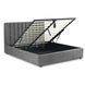 Ліжко двоспальне оксамитове 140x200 MEBEL ELITE MARI Velvet Сірий