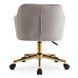 Стул офисный поворотный бархатный MEBEL ELITE KONOR Velvet Серый/золото