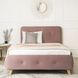 Ліжко оксамитове MEBEL ELITE MIKEL Velvet 120x200см Рожевий
