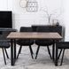 Стол MEBEL ELITE GLOS 135х80 см Дуб Рустик / Черный