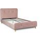 Ліжко оксамитове MEBEL ELITE MIKEL Velvet 120x200см Рожевий