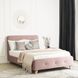 Ліжко оксамитове MEBEL ELITE MIKEL Velvet 120x200см Рожевий