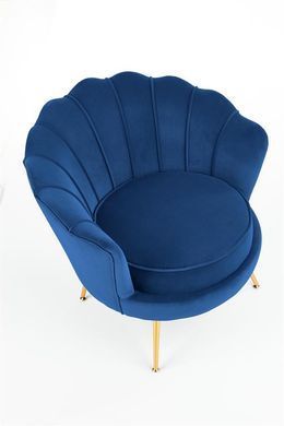 Кресло AMORINITO Velvet Halmar Темно-синий фотография