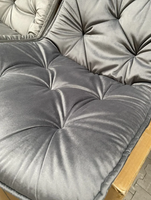 Стілець STYLE Velvet Intarsio Сірий фотографія