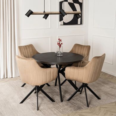 Стілець поворотний MEBEL ELITE MUMBAI 2 Velvet&nbsp;Бежевий фотографія