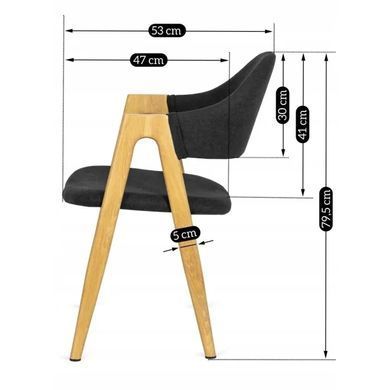 Стул MEBEL ELITE RUIZ, ткань черный фотография