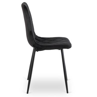 Стілець оксамитовий MEBEL ELITE FORIS Velvet Чорний фотографія