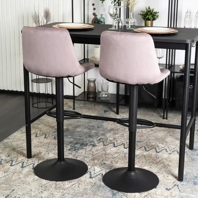Барный стул бархатный MEBEL ELITE ARCOS 2 Velvet розовый фотография
