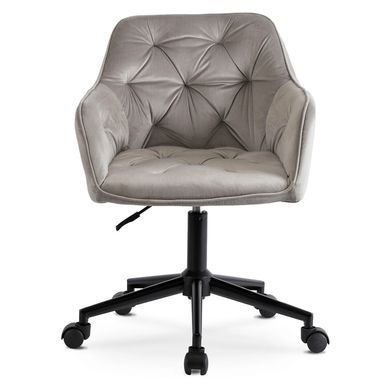 Стілець офісний поворотний оксамитовий MEBEL ELITE KONOR Velvet Сірий фотографія