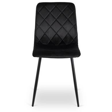 Стілець оксамитовий MEBEL ELITE FORIS Velvet Чорний фотографія