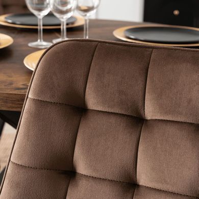 Стілець оксамитовий MEBEL ELITE RICK Velvet Коричневий фотографія