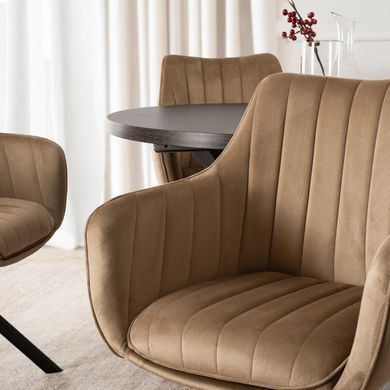 Стілець поворотний MEBEL ELITE MUMBAI 2 Velvet&nbsp;Бежевий фотографія