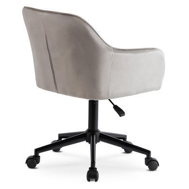 Стілець офісний поворотний оксамитовий MEBEL ELITE KONOR Velvet Сірий фотографія