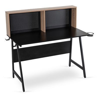Письмовий стіл MEBEL ELITE ICE 138,5 см Чорний/Дуб фотографія