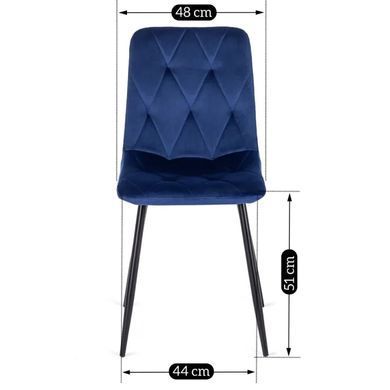 Стул бархатный MEBEL ELITE ROBIN Velvet Темно-синий фотография