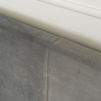 Кровать двуспальная бархатная MEBEL ELITE ALISSON Velvet 140x200 Серый фотография