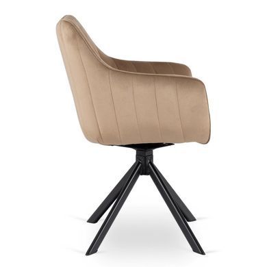Стілець поворотний MEBEL ELITE MUMBAI 2 Velvet&nbsp;Бежевий фотографія