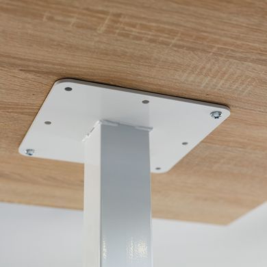 Стіл Tetra light bar Lovko 60 х 60 білий метал / дуб ДСП (текстура) фотографія