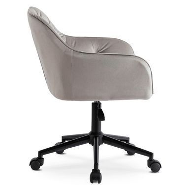 Стілець офісний поворотний оксамитовий MEBEL ELITE KONOR Velvet Сірий фотографія