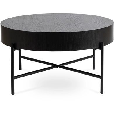 Журнальний столик MEBEL ELITE BELIEF 80x80 Чорний фотографія