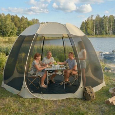 Садовая беседка с москитной сеткой Mebel Elit CAMA 395 см Бежевый/черный
