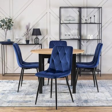 Стул бархатный MEBEL ELITE ROBIN Velvet Темно-синий фотография