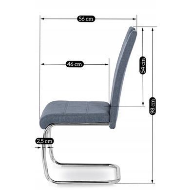 Стілець MEBEL ELITE LOPEZ, тканина темно-сірий фотографія