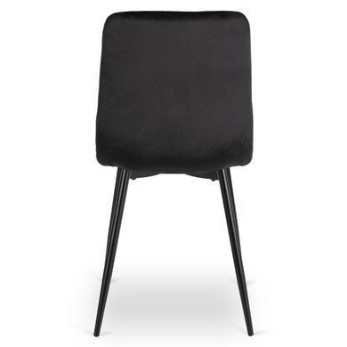 Стілець оксамитовий MEBEL ELITE FORIS Velvet Чорний фотографія