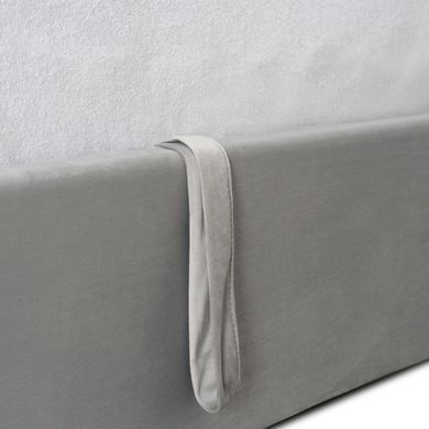 Кровать двуспальная MEBEL ELITE MARSYLIA Velvet 180x200 см Серый фотография