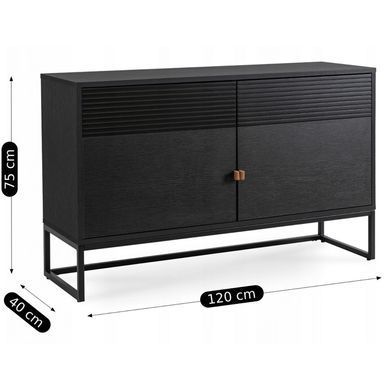 Комод MEBEL ELITE BRENEIS Черный фотография