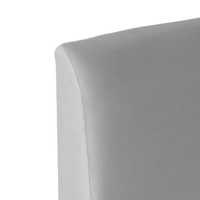 Кровать двуспальная MEBEL ELITE MARSYLIA Velvet 180x200 см Серый фотография