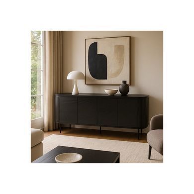 Комод MEBEL ELITE BECK 200 Черный фотография