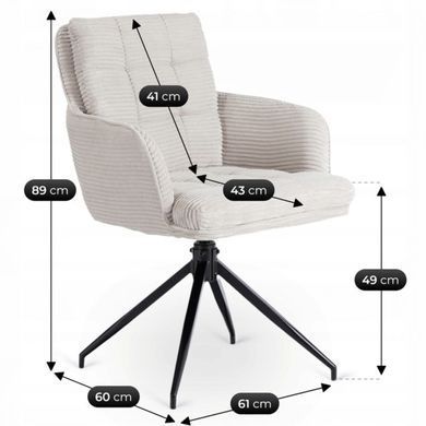 Стілець поворотний MEBEL ELITE AKITA Сірий фотографія