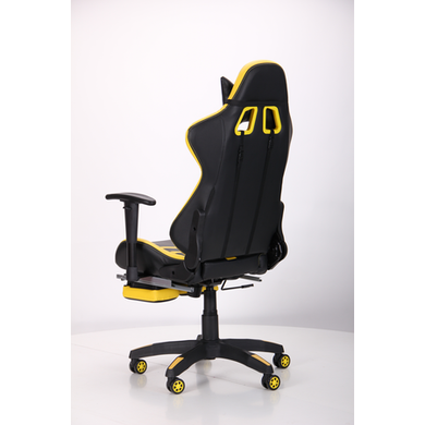 Комп'ютерне крісло VR Racer BattleBee AMF Чорний Жовтий фотографія