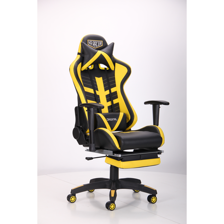 Комп'ютерне крісло VR Racer BattleBee AMF Чорний Жовтий фотографія