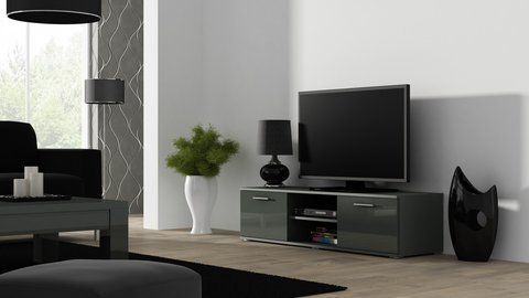 ТВ Тумба SOHO RTV Cama 140 Серый Мат / Серый Глянец фотография