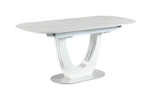 Стіл розкладний TML-866 VETRO 130(170)x80 Білий Мармур фотографія
