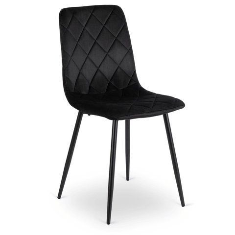 Стул бархатный MEBEL ELITE FORIS Velvet Черный фотография