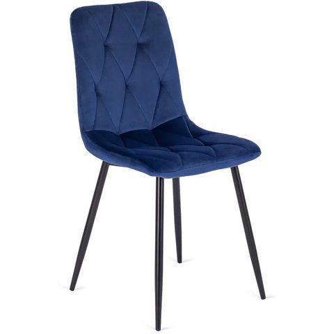 Стул бархатный MEBEL ELITE ROBIN Velvet Темно-синий фотография