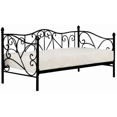 Кровать односпальная металлическая 90x200 см MEBEL ELITE MIKE Черный фотография