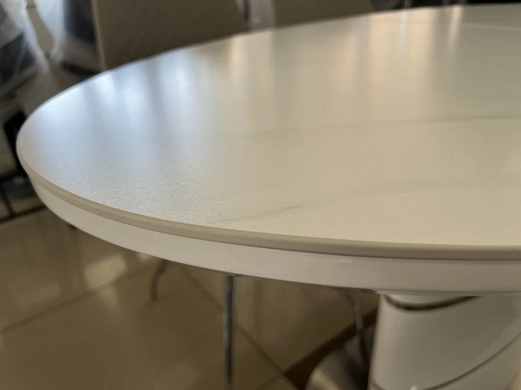 Стіл розкладний SANREMO CERAMIC Intarsio 160(200)x90 Білий Ефект Мармуру фотографія