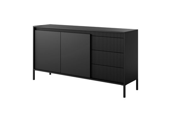 Комод Perfect Home Сенсо / Senso 2-дверний з 3 шухлядами 2D3S/153 Чорний фотографія