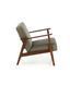 Кресло MILANO 1S Halmar Оливка /Темный орех