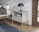 Тумба прикроватная Perfect Home Новая/Nova с 1 ящиком и золотыми ножками S54 Серый фотография