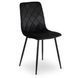 Стілець оксамитовий MEBEL ELITE FORIS Velvet Чорний фотографія