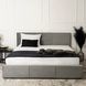 Кровать двуспальная бархатная MEBEL ELITE ALISSON Velvet 140x200 Серый