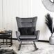 Кресло-качалка бархатное MEBEL ELITE JACKSON Velvet Серый